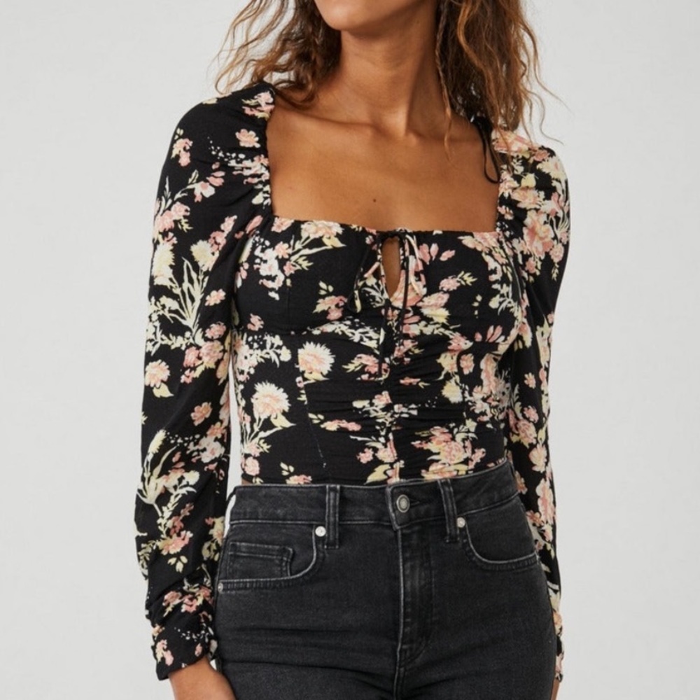 Free People Hilary Printed Top NWT